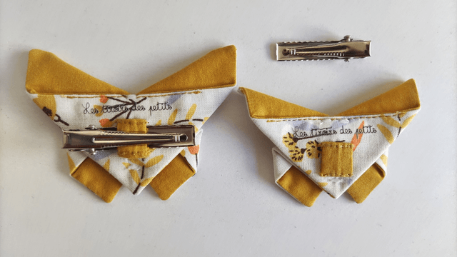Barrette papillon origami Flora-papillon