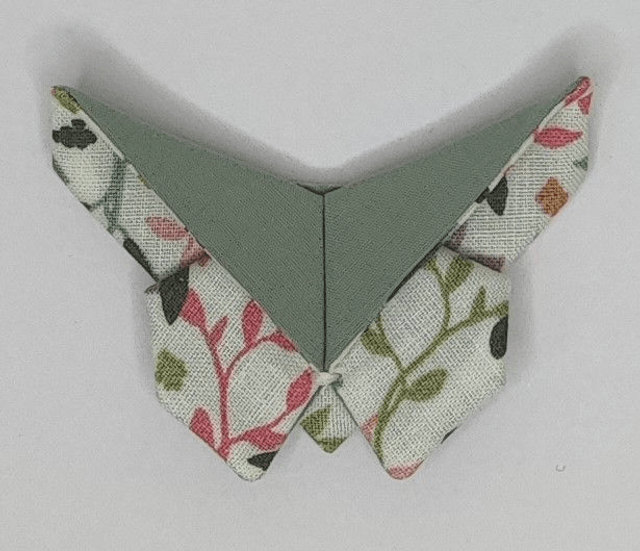 Barrette papillon origami Valse des Feuilles