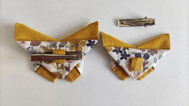 Barrette papillon origami Rêve Champêtre
