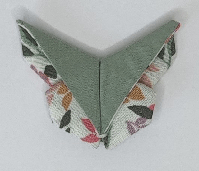 Barrette papillon origami Valse des Feuilles