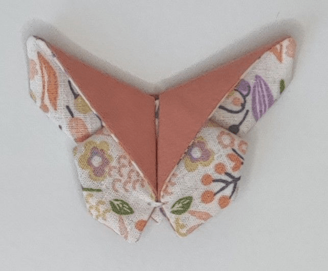 Barrette papillon origami Pastel Botanique